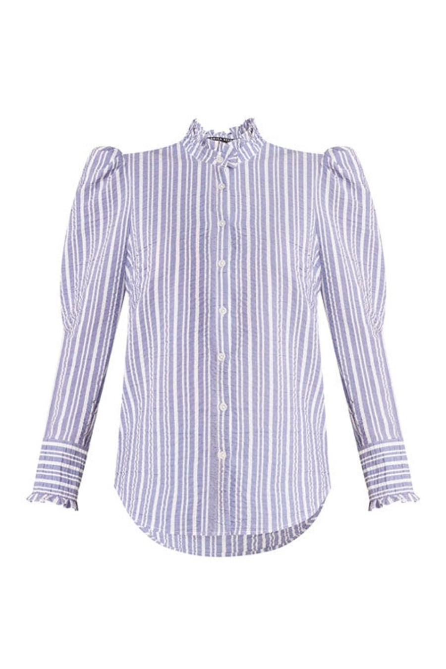 Women VERONICA BEARD Tops | Holli Shirt Blue/White