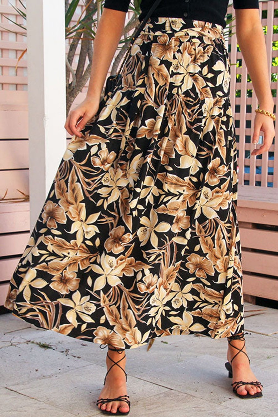 Women THE GREAT Skirts | The Long Highland Skirt Floral