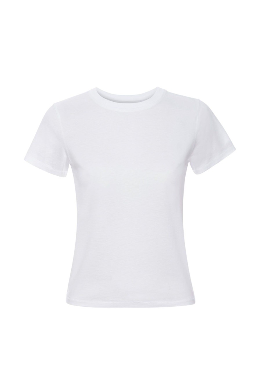 Women FRAME Tops | Fitted Crew Tee White