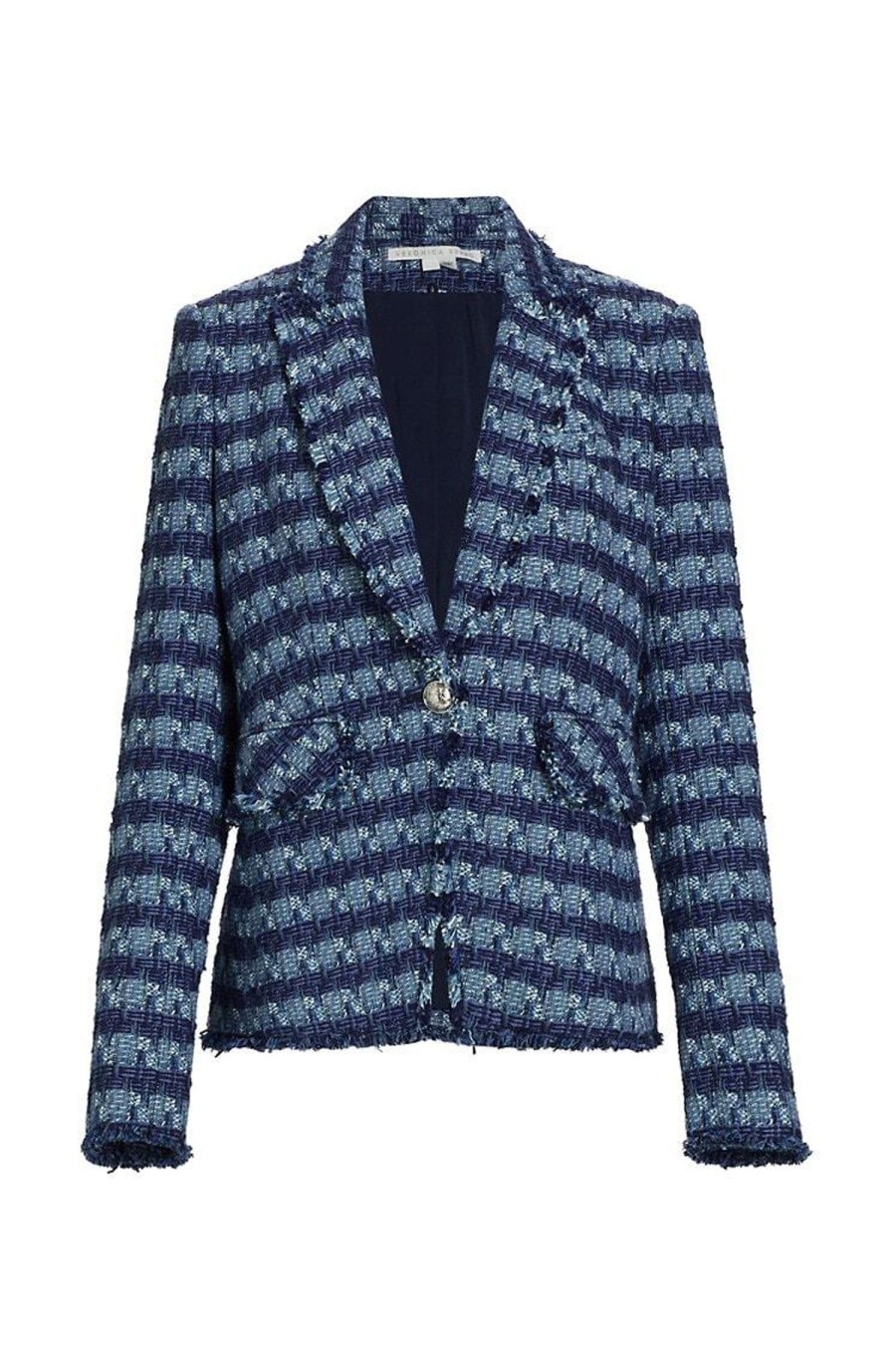 Women VERONICA BEARD Jackets | Cutaway Dickey Jacket Blue Multi