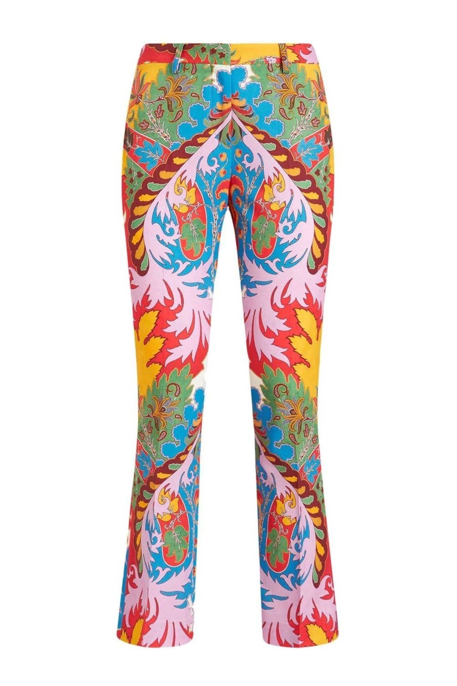 Women ETRO Pants | Tailored Cotton Trouser Red Multi