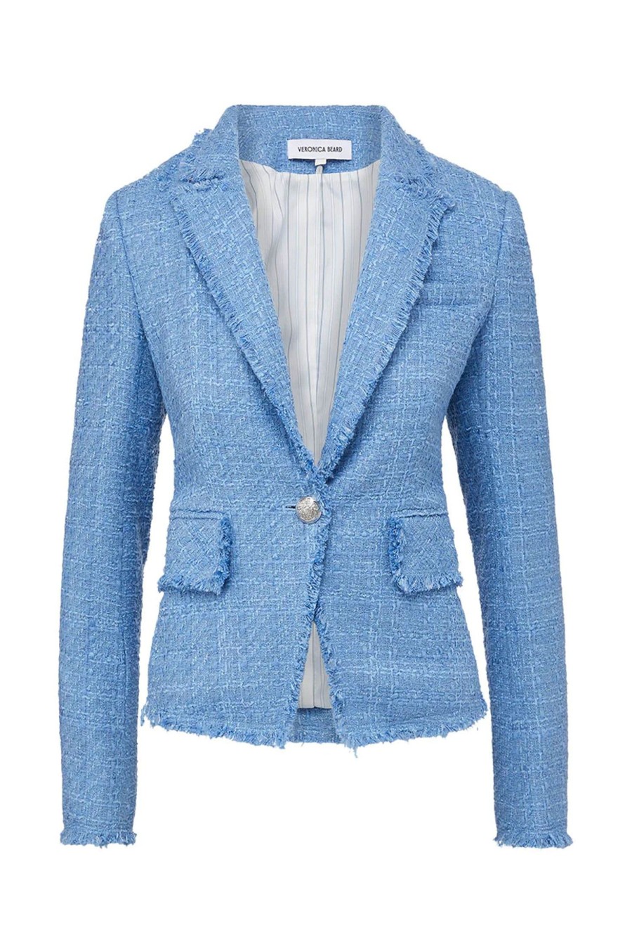 Women VERONICA BEARD Jackets | Hosanna Dickey Jacket Light Blue