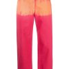 Women MSGM Pants | Tie Dye Jeans Raspberry