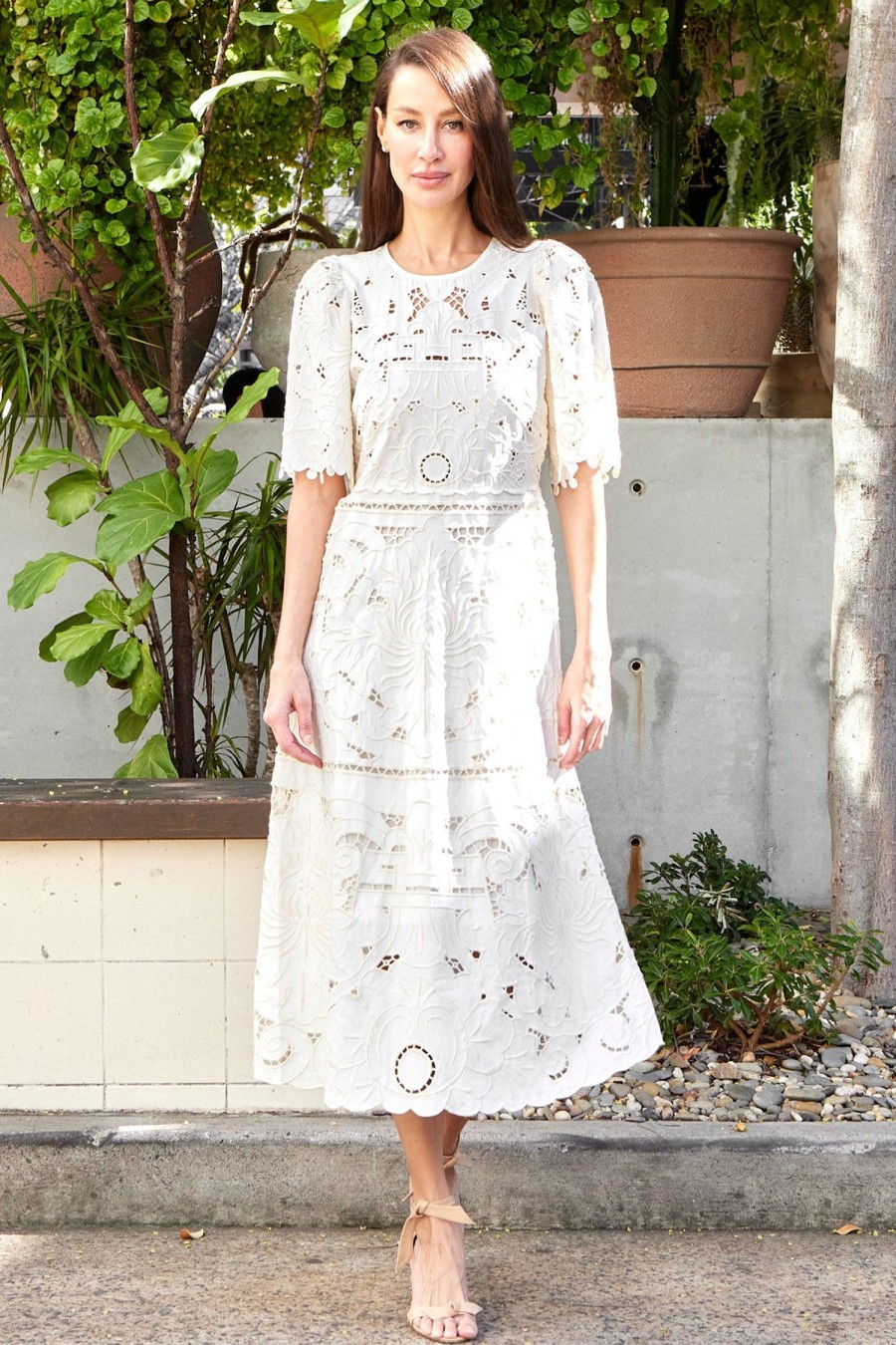 Women SEA Dresses | Blaire Eyelet Dress White