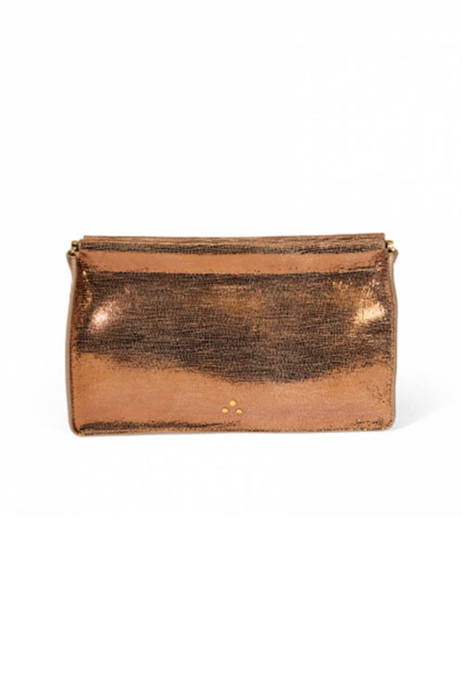 Women JEROME DREYFUSS Handbags | Clic Clac L Clutch Lame Bronze