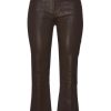 Women FRAME Pants | Le Crop Mini Boot Leather Espresso