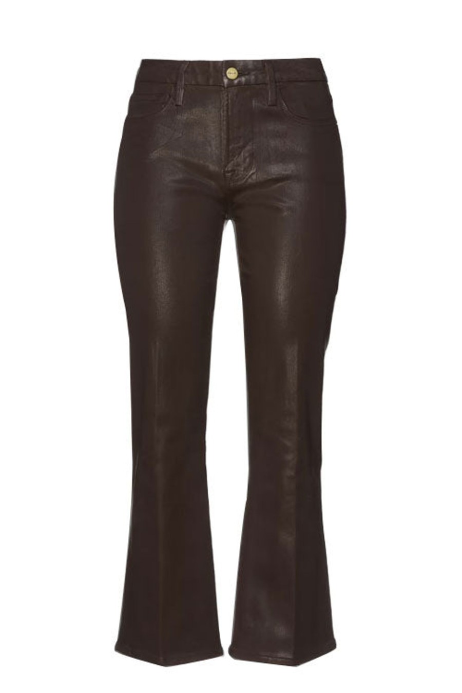 Women FRAME Pants | Le Crop Mini Boot Leather Espresso