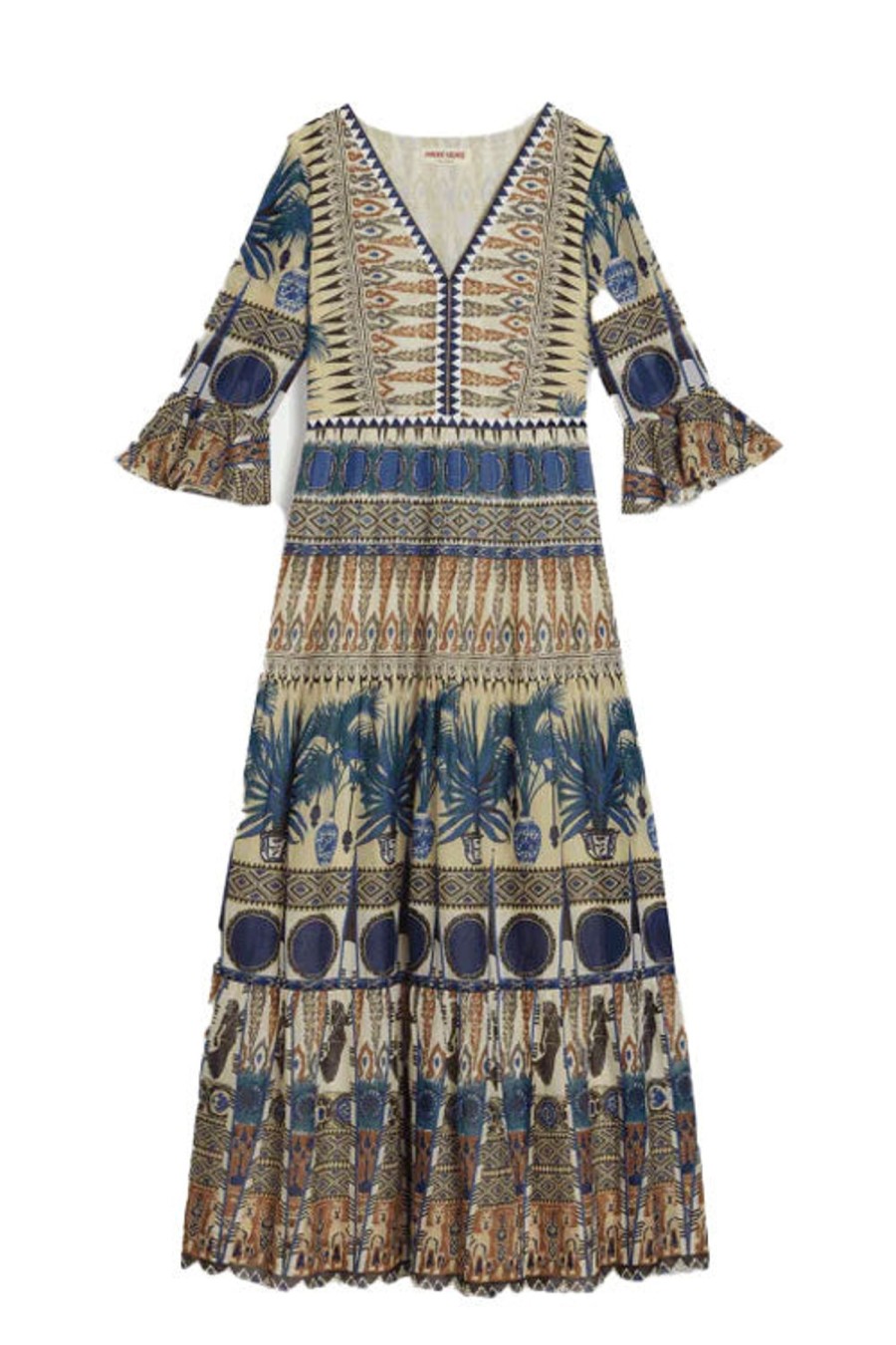 Women EMPORIO SIRENUSE Dresses | Bella Coptic Dancer Dress Blue Multi