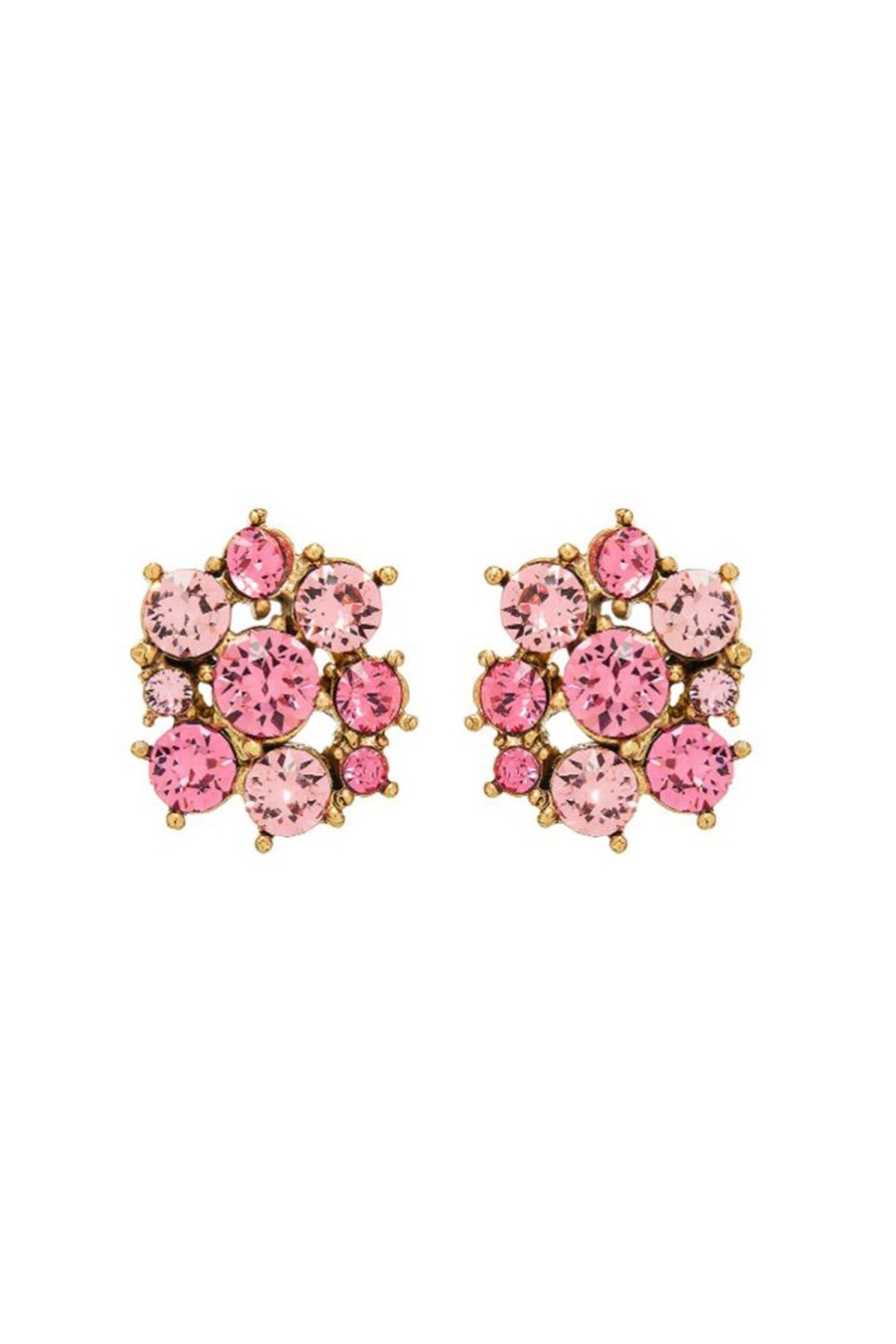 Women OSCAR DE LA RENTA Earrings | Crystal Cluster Earring Rose