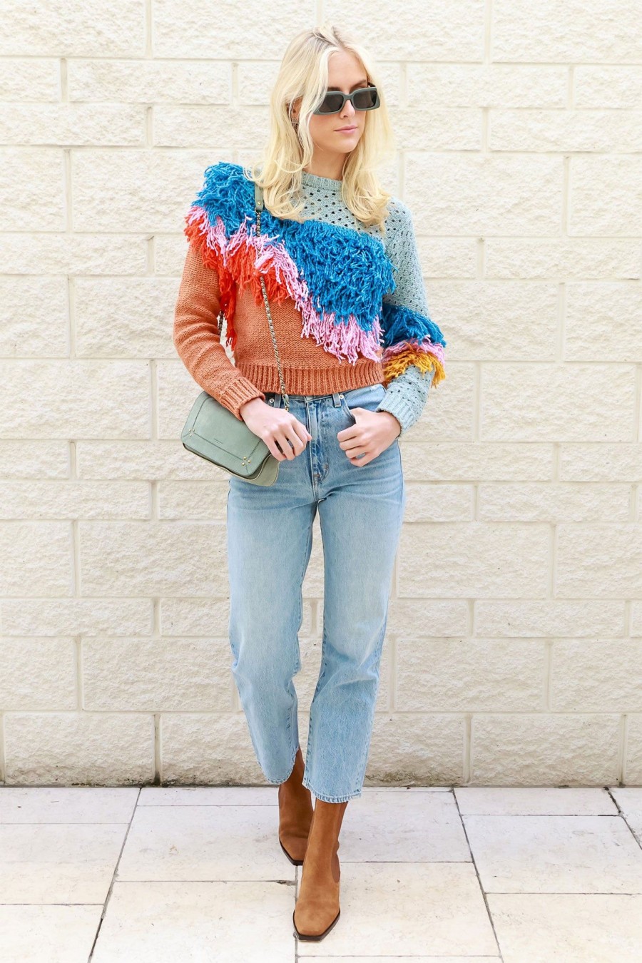 Women LINGUA FRANCA Knitwear | Wave Fringe Pullover Multi