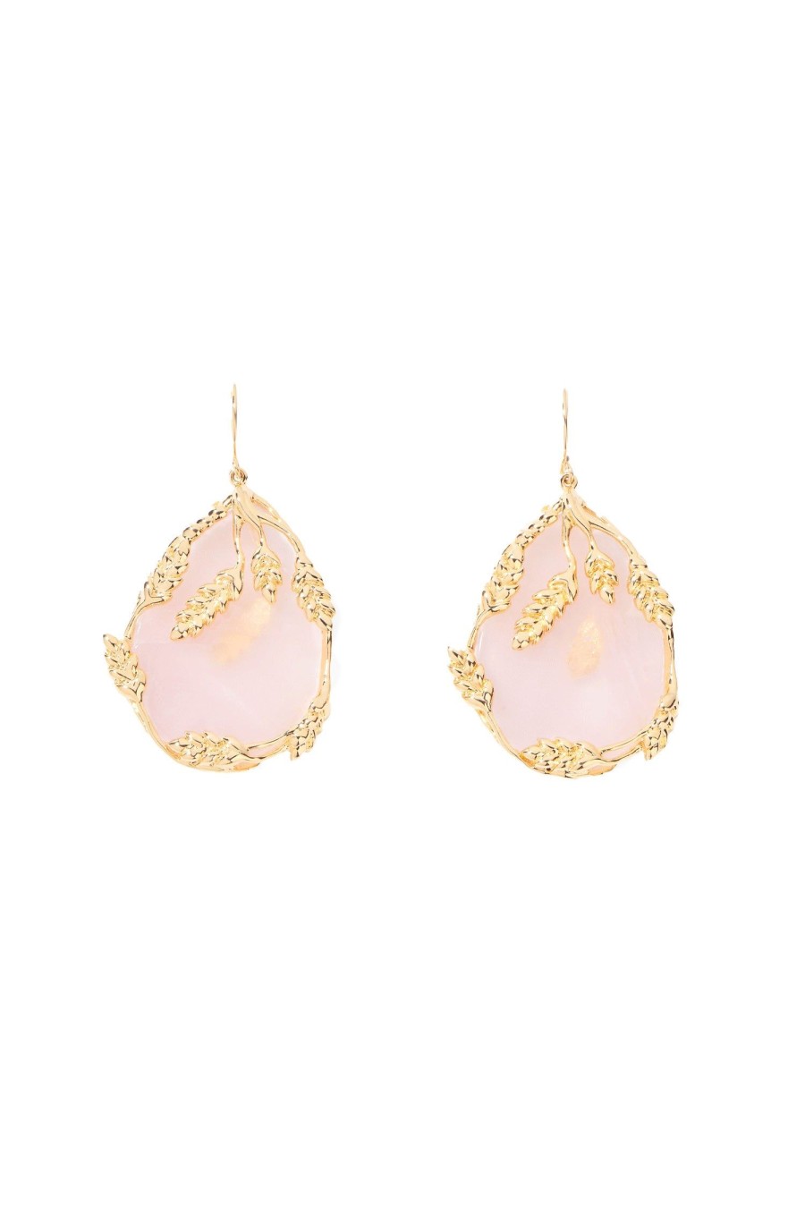 Women AURELIE BIDERMANN Earrings | Francoise Pendant Earrings Quartz Rose