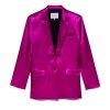 Women FRAME Jackets | Strong Shoulder Blazer Magenta