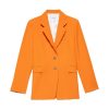 Women FRAME Jackets | Oversized Raw Edge Blazer Nectarine