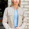 Women VERONICA BEARD Jackets | Antonia Cropped Jacket Khaki