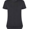 Women VERONICA BEARD Tops | Lauren Crew Neck T-Shirt Black