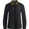 Women ALICE AND OLIVIA Tops | Willa Blouse Black