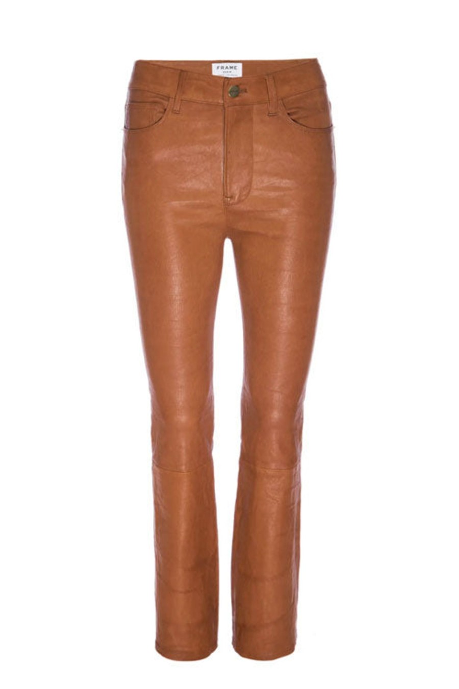 Women FRAME Pants | Le Crop Mini Boot Leather Tobacco