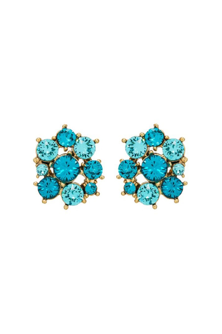 Women OSCAR DE LA RENTA Earrings | Crystal Cluster Earring Turquoise