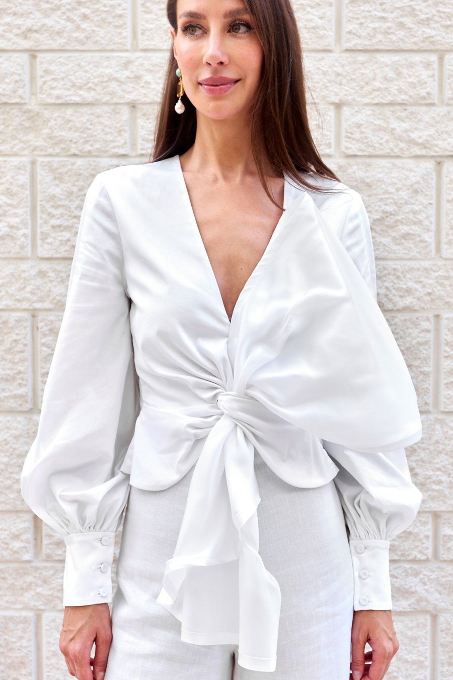 Women ANDRES OTALORA Tops | Albania Blouse White