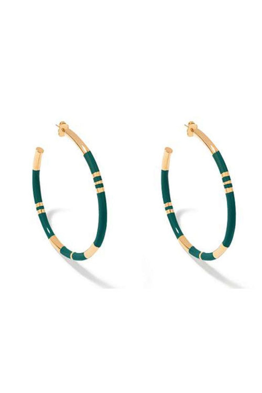 Women AURELIE BIDERMANN Earrings | Positano Hoops Emerald