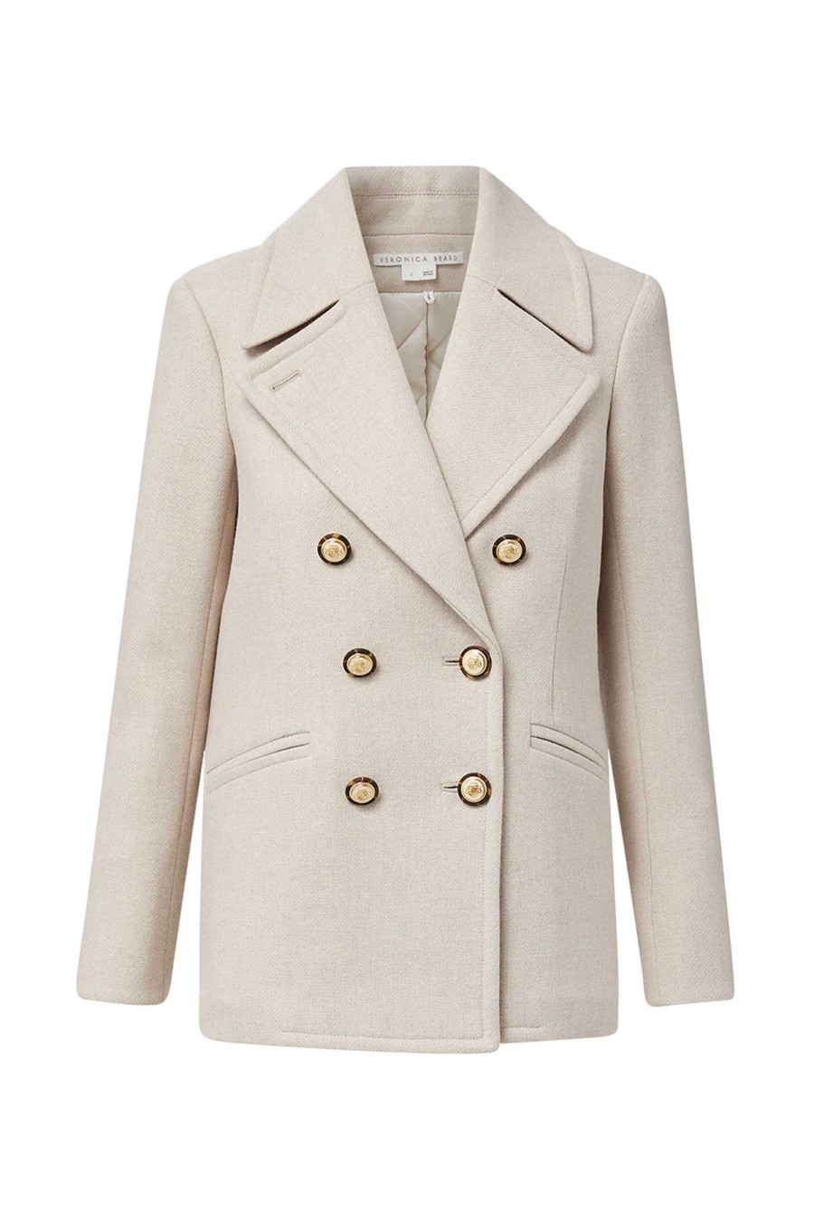 Women VERONICA BEARD Jackets | Amira Dickey Coat Cream