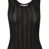 Women VERONICA BEARD Tops | Galli Knit Tank Black