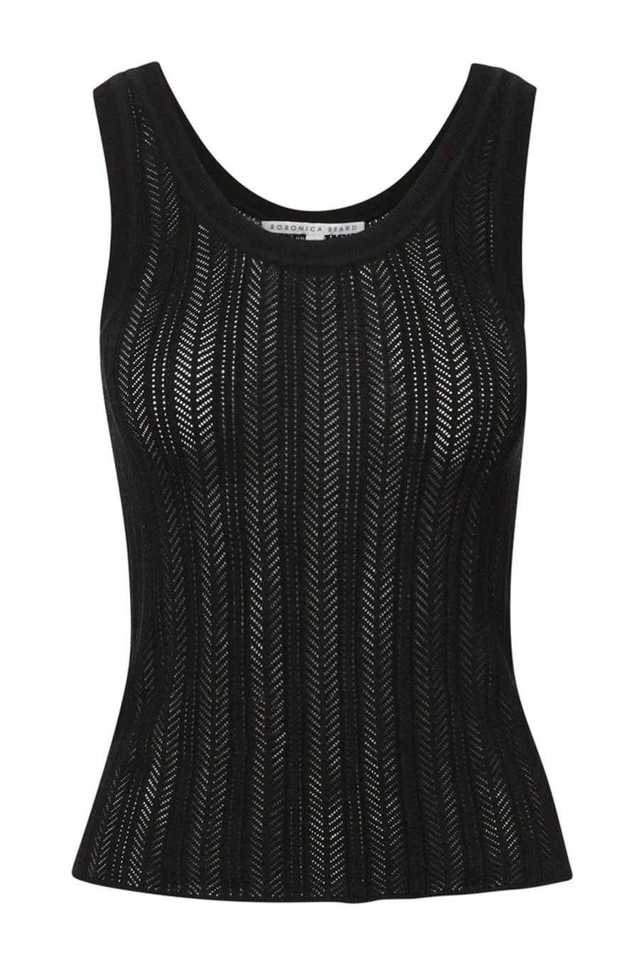 Women VERONICA BEARD Tops | Galli Knit Tank Black