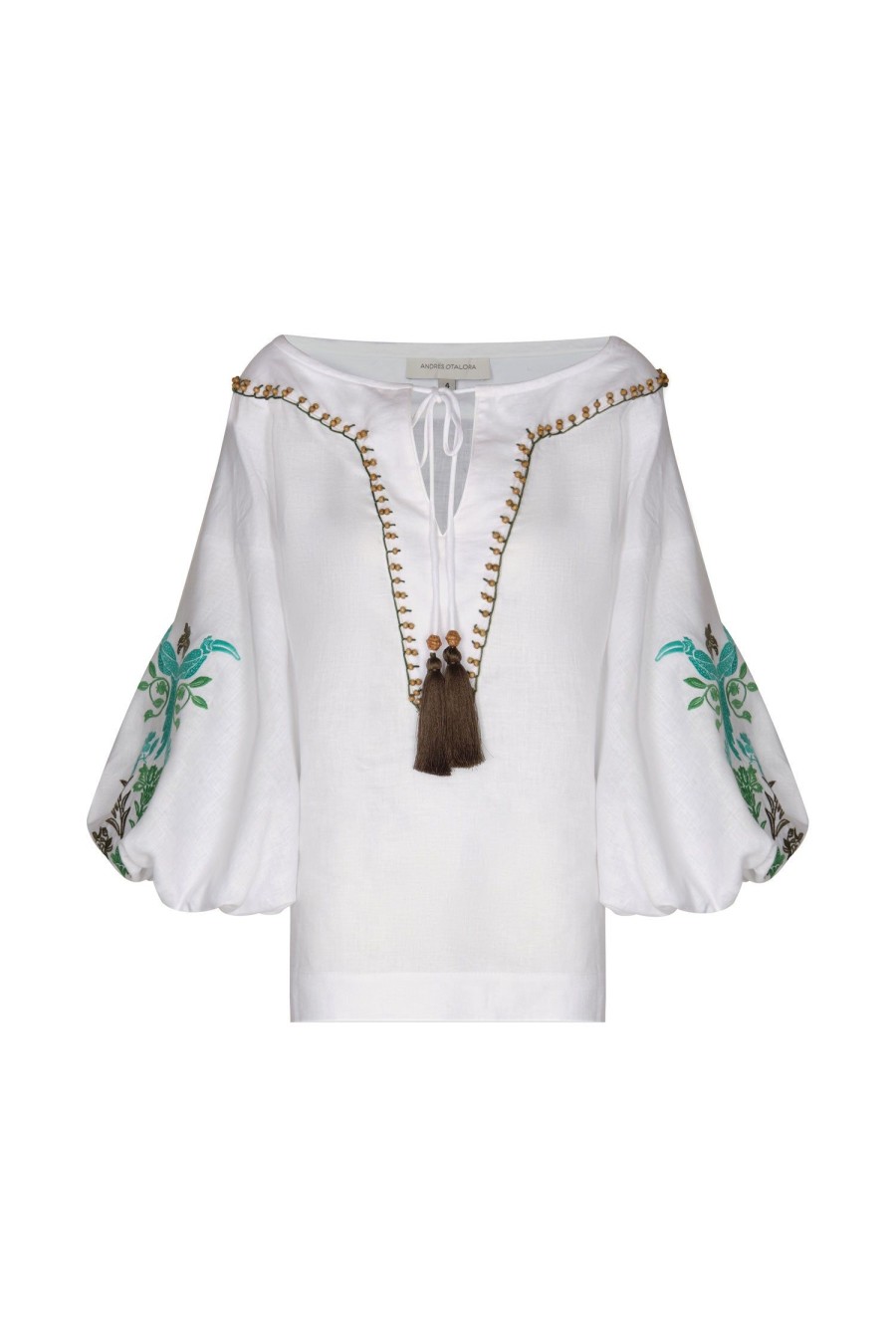 Women ANDRES OTALORA Tops | Playita Blouse White Multi