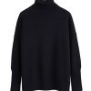 Women CHINTI AND PARKER Knitwear | Relaxed Polo Sweater Black