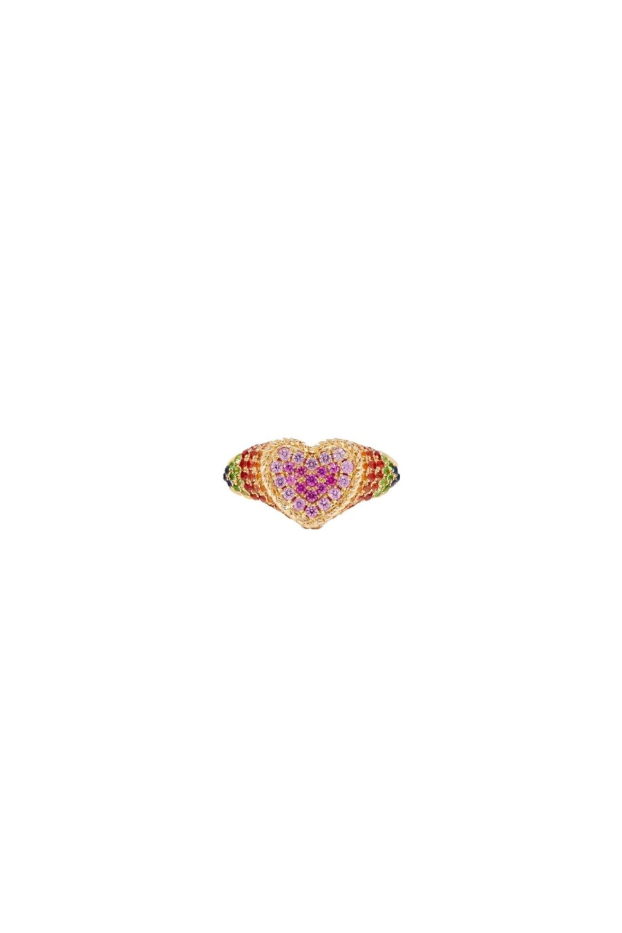 Women YVONNE LEON Rings | Mini Heart Signet Ring Rainbow