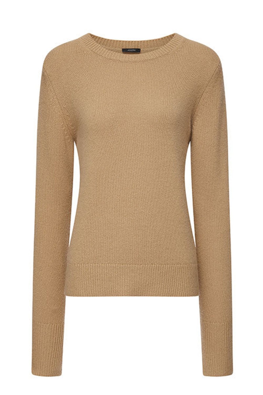 Women JOSEPH Knitwear | Round Neck Cashmere Sweater Almond