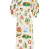 Women ALEMAIS Dresses | Samaki Puff Sleeve Dress Cream Multi