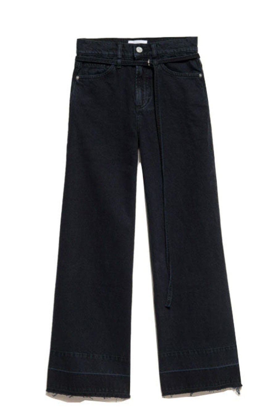 Women FRAME Pants | High Rise Baggy Released Hem Supermoon