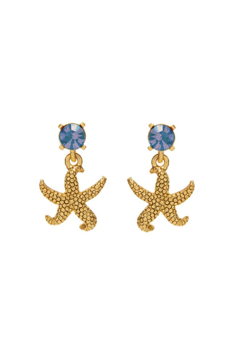 Women OSCAR DE LA RENTA Earrings | Crystal Starfish Drop Earring Tanzanite