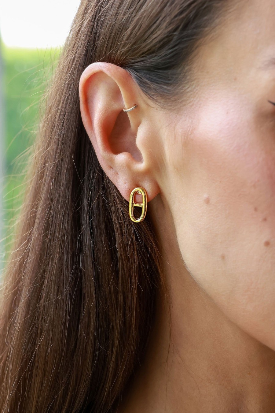 Women Ben-Amun Earrings | Link Stud Earrings Gold