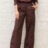 Women TIBI Pants | Vintage Cotton Cargo Pant Brown