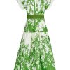 Women SILVIA TCHERASSI Dresses | Metaponto Dress Green/White