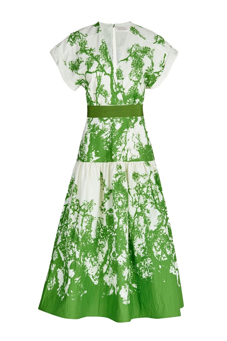 Women SILVIA TCHERASSI Dresses | Metaponto Dress Green/White