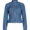 Women VERONICA BEARD Jackets | Antonia Cropped Jacket Denim