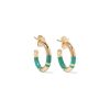 Women AURELIE BIDERMANN Earrings | Positano Mini Hoops Emerald