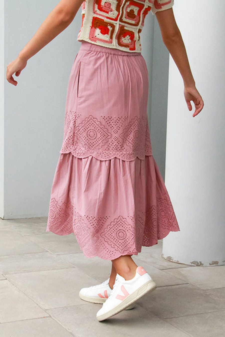 Women SEA Skirts | Vienne Eyelet Skirt Lilac