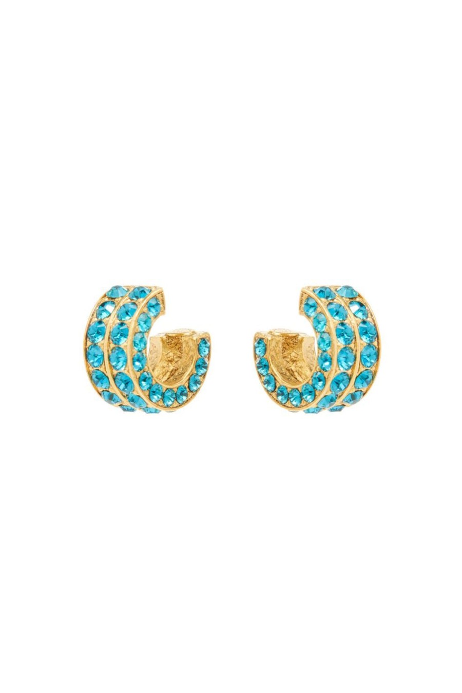 Women OSCAR DE LA RENTA Earrings | Double Mini Hoop Earring Denim