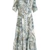 Women ETRO Dresses | Patchwork Cotton Dress Blue Multi