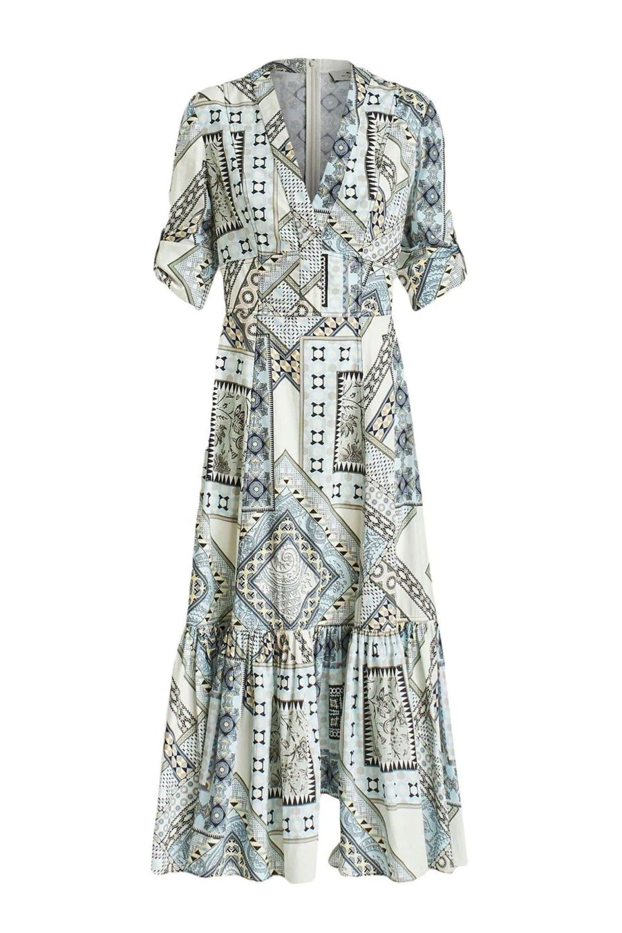 Women ETRO Dresses | Patchwork Cotton Dress Blue Multi