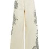 Women ETRO Pants | Paisley Plazzo Jeans Cream