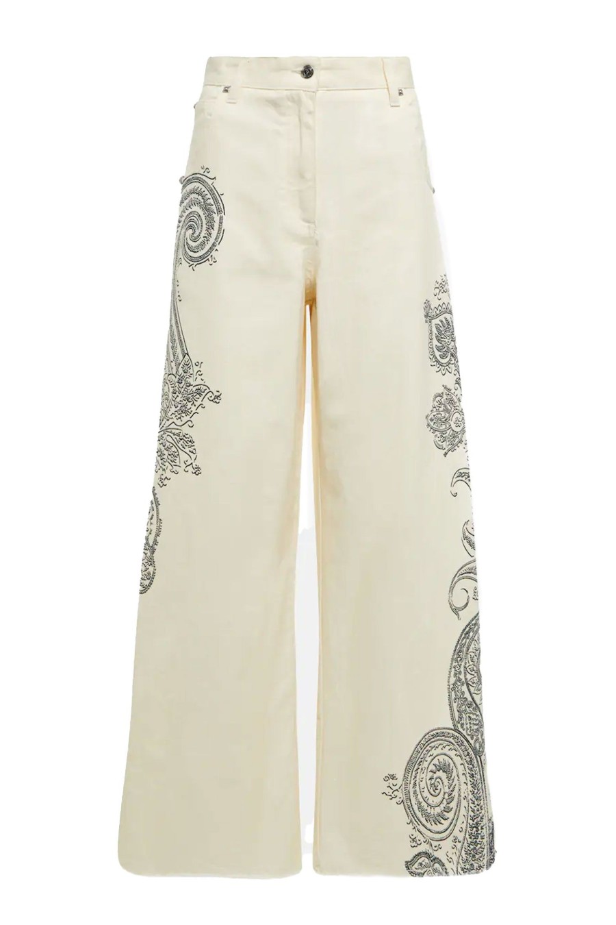 Women ETRO Pants | Paisley Plazzo Jeans Cream