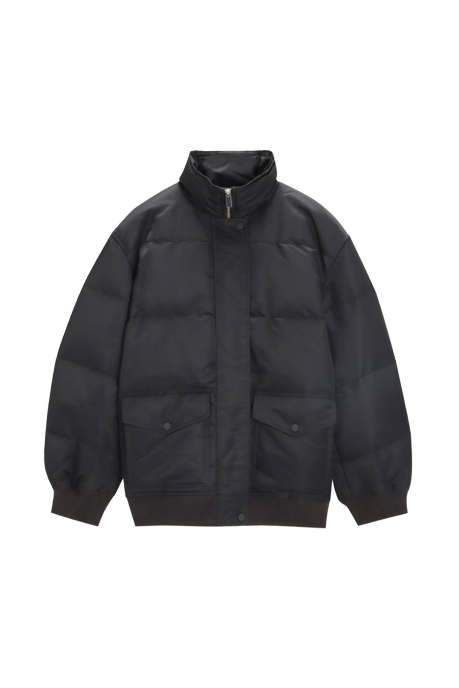 Women THEORY Jackets | Nylon Puffer Jacket Black