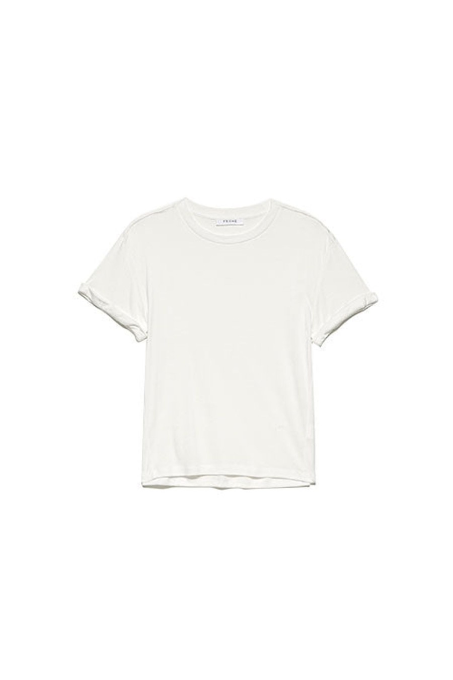 Women FRAME Tops | Rolled Sleeve Tee Vintage Blanc