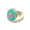 Women YVONNE LEON Rings | Sun Signet Ring Turquoise