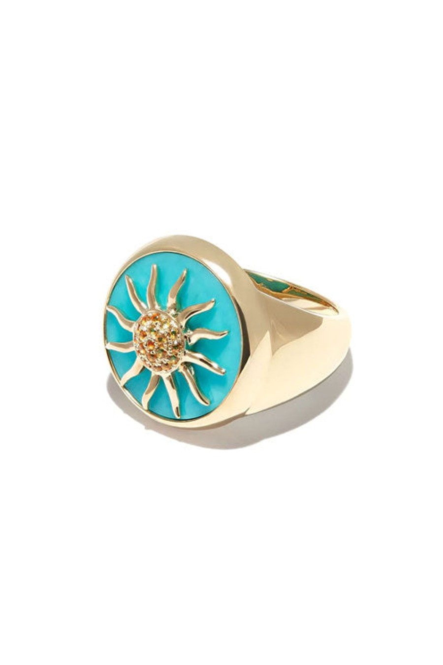 Women YVONNE LEON Rings | Sun Signet Ring Turquoise